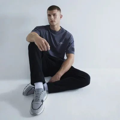 Black Patch Short Sleeve Graphic T-Shirt sold by River Island