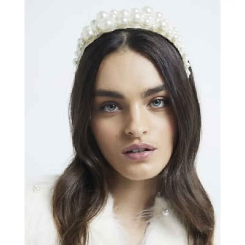 White Pearl Headband sold by River Island