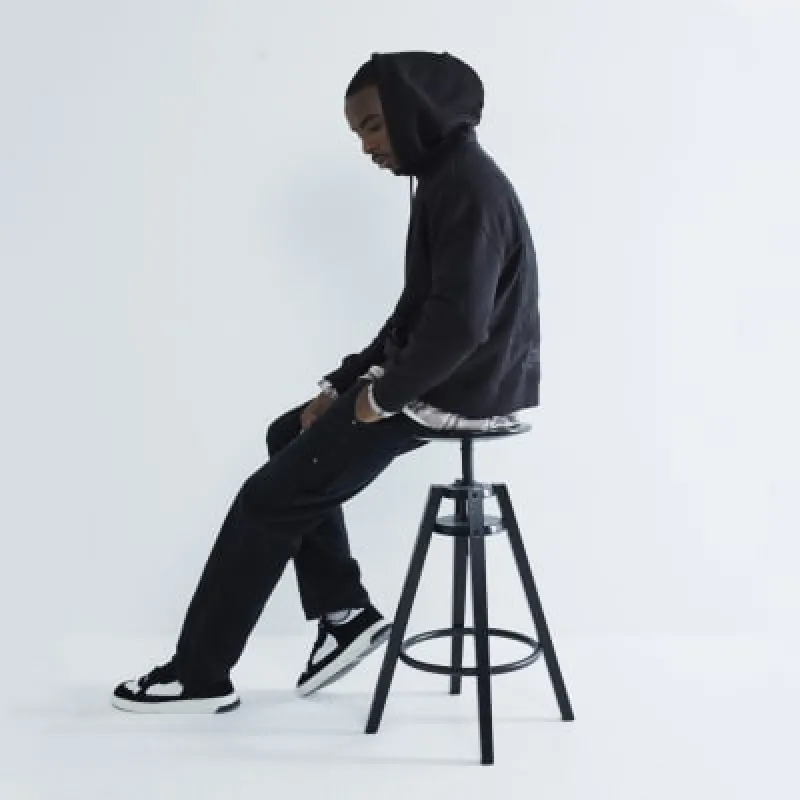 Black Long Sleeve Saint Applique Hoodie sold by River Island