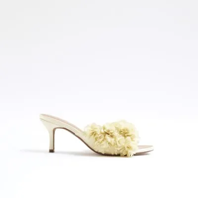 Yellow 3D Flower Mule Sandals sold by River Island