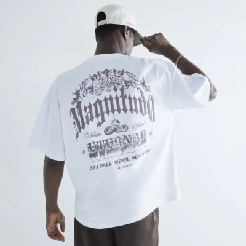 Ecru Magnitudo T-Shirt made by River Island
