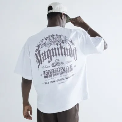 Ecru Magnitudo T-Shirt sold by River Island