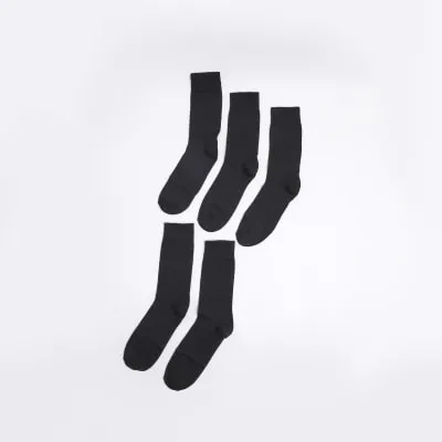 5PK Black Ankle Socks sold by River Island