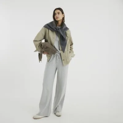 Grey Wide Leg Trousers sold by River Island