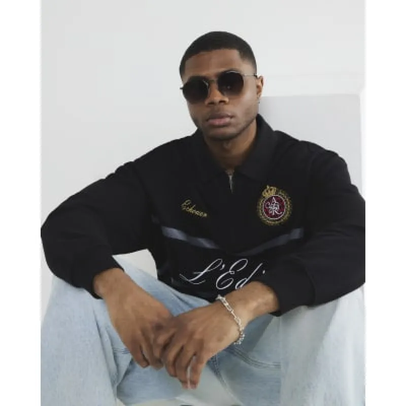 Black Metal Textured Round Sunglasses sold by River Island