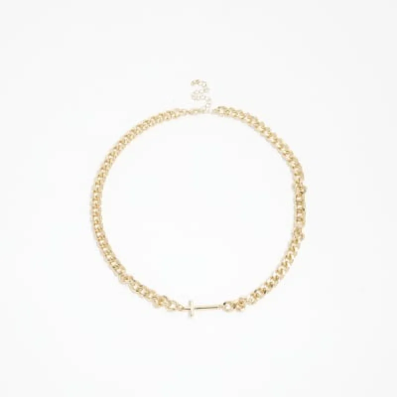 Gold Cross Chain Necklace sold by River Island