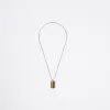 Brown Tigerseye Pendant Necklace sold by River Island