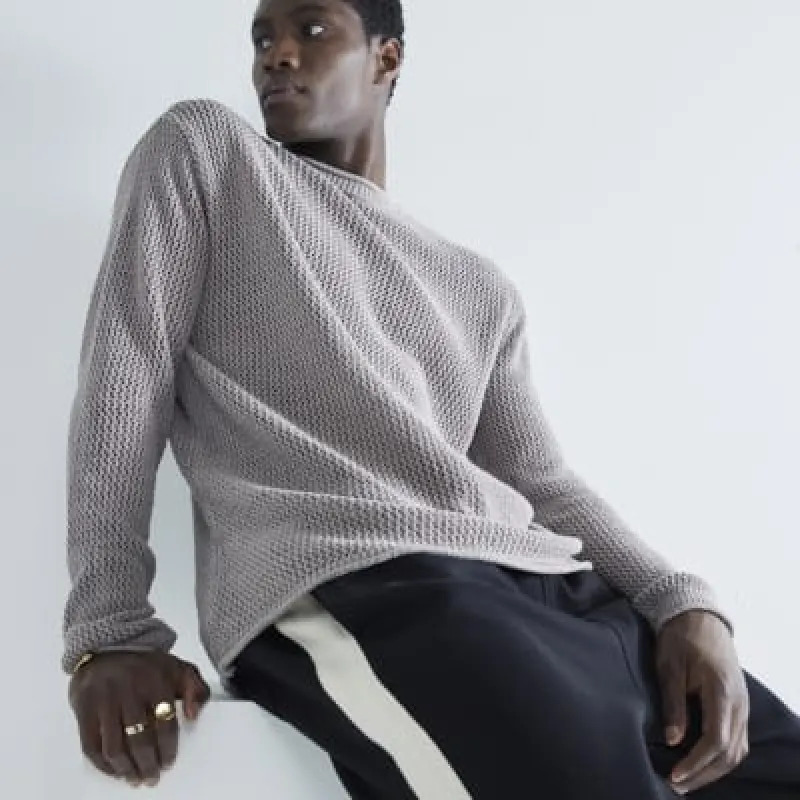 Purple Knit Washed Jumper sold by River Island