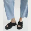 Black Wide Fit Flatform Mule Sandals sold by River Island