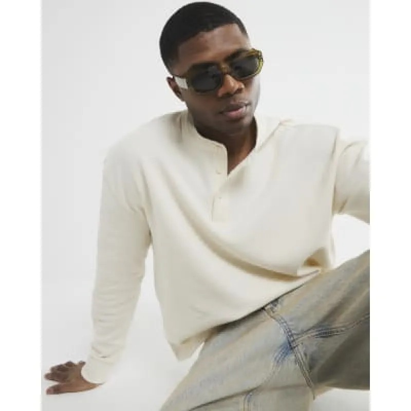 Green Plastic Rectangle Sunglasses sold by River Island