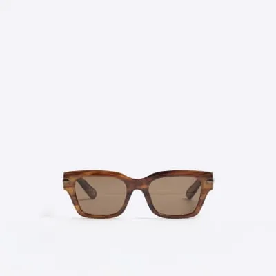 Brown Wayfarer Sunglasses sold by River Island