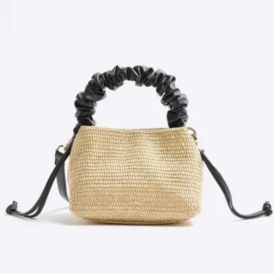 Beige Ruched Grab Handle Cross Body Bag sold by River Island