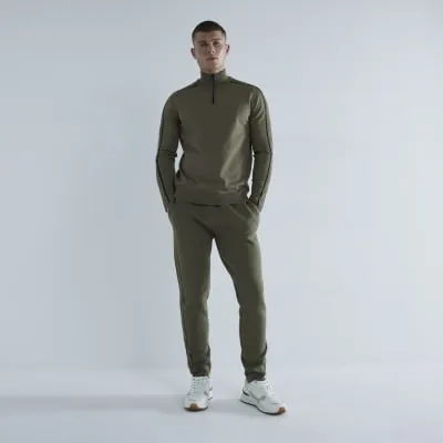 Khaki Slim Fit Funnel Jumper sold by River Island