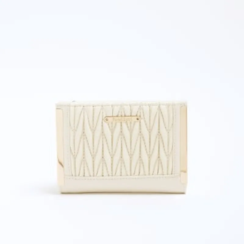 Cream Scrunch Quilted Purse sold by River Island