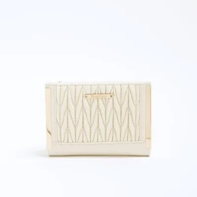 Cream Scrunch Quilted Purse sold by River Island