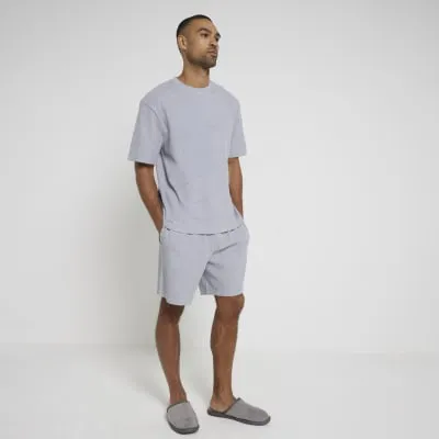 Grey Marl Short Sleeve T-shirt Short Set sold by River Island