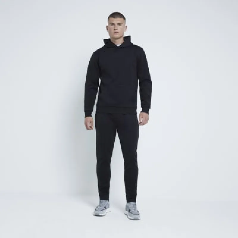 Black Slim Fit Embossed Les Amis Hoodie sold by River Island