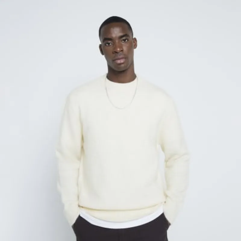 Yellow Relaxed Fit Jumper sold by River Island
