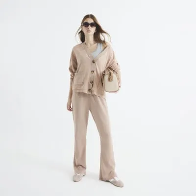 Pink Bootcut Waistband Joggers sold by River Island