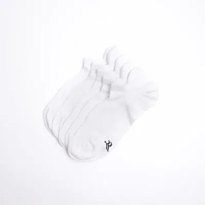 5 Pack white rib trainer socks sold by River Island