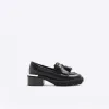 Black Faux Leather Chunky Loafers sold by River Island