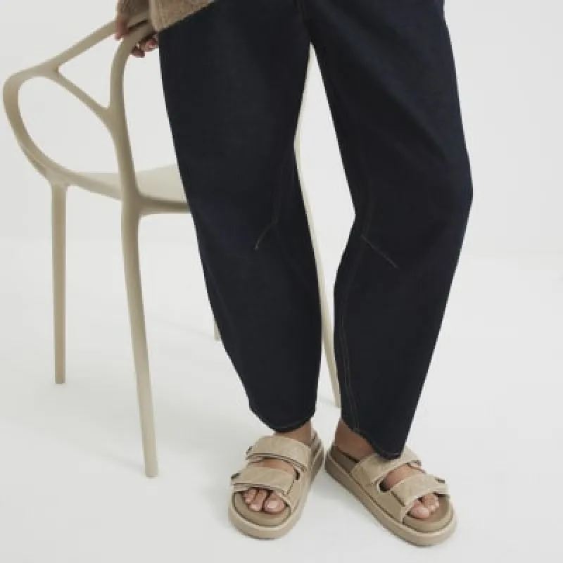 Beige Quilted Chunky Sandals sold by River Island