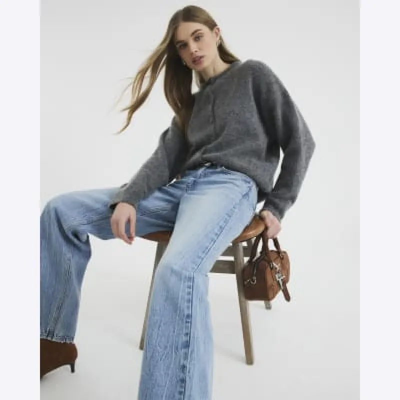 Grey Oversized Cardigan sold by River Island