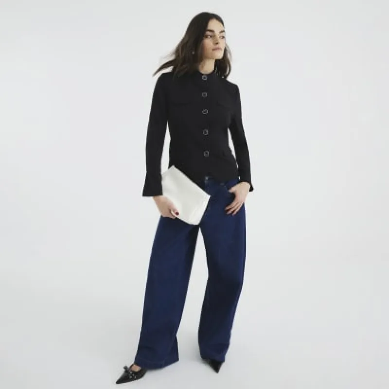 Black Pocketed Military Blazer sold by River Island