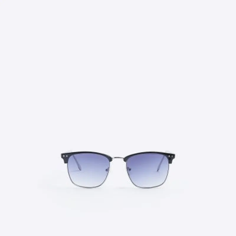 Black tinted lenses square sunglasses made by River Island