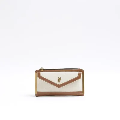 Beige Canvas Envelope Purse sold by River Island