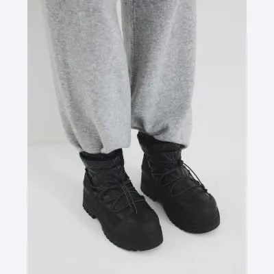 Black Chunky Snow Boots sold by River Island