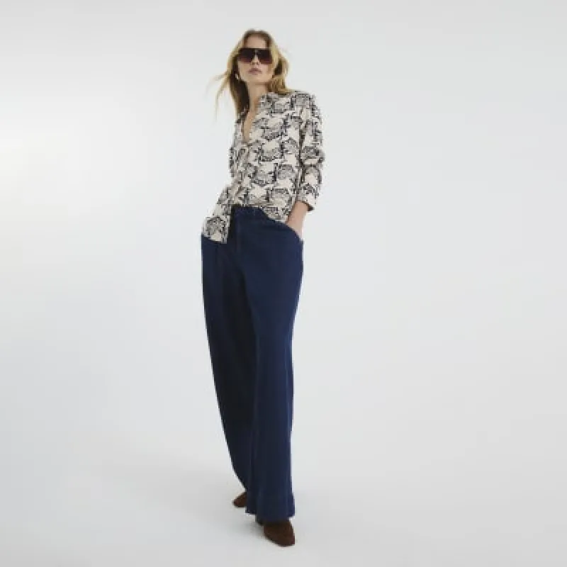 Blue Long Sleeve Floral Shirt sold by River Island