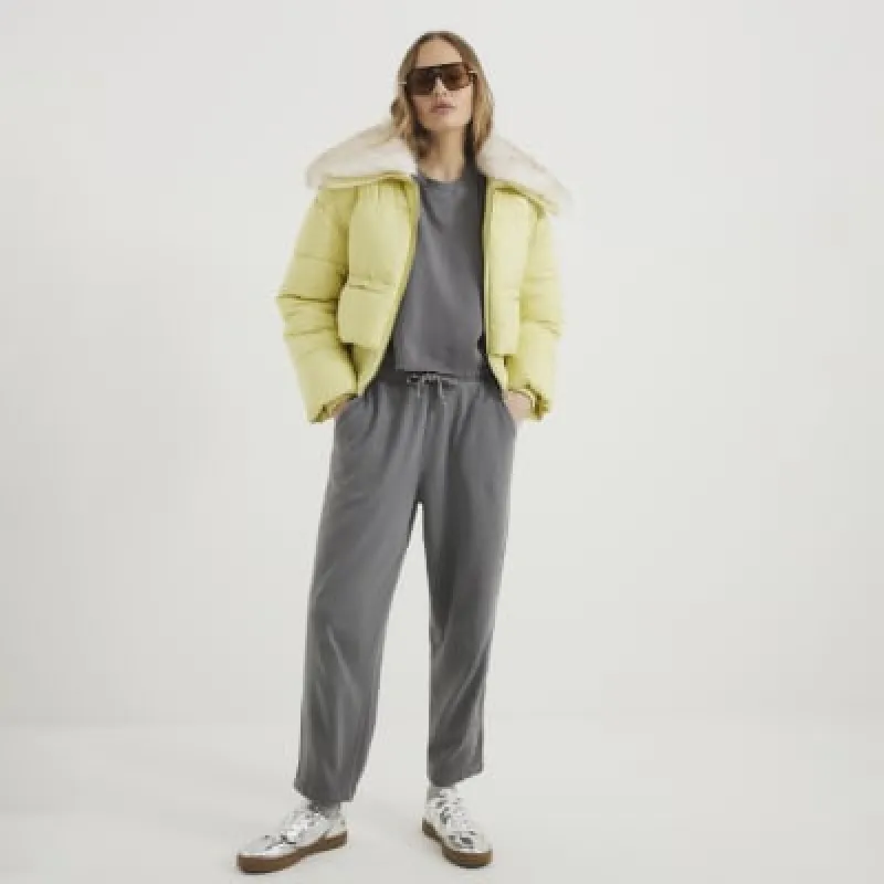 Grey Washed Barrel Leg Joggers sold by River Island