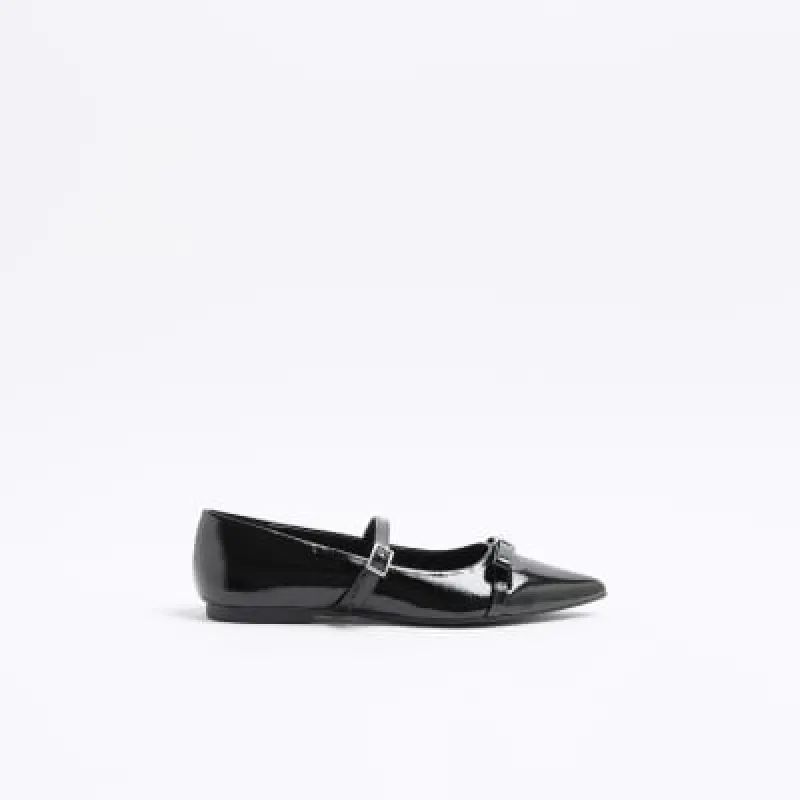 Black Patent Bow Mary Jane Shoes sold by River Island