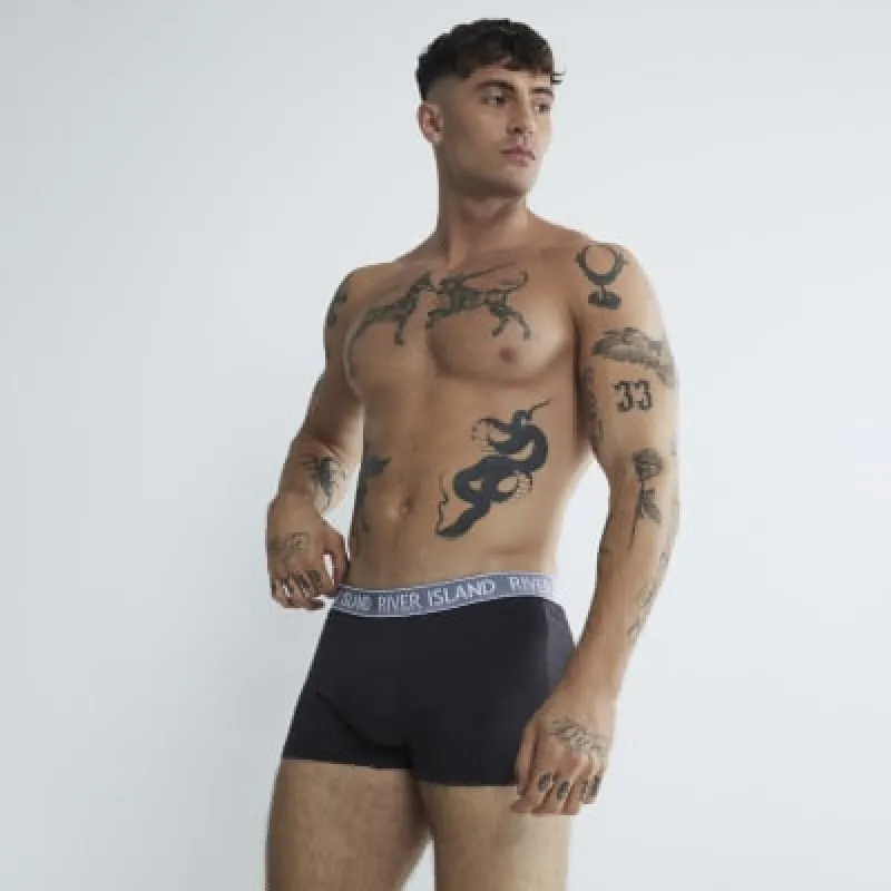 4PK Grey Textured RI Trunks sold by River Island