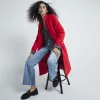 Red Notch Collar Wrap Coat sold by River Island