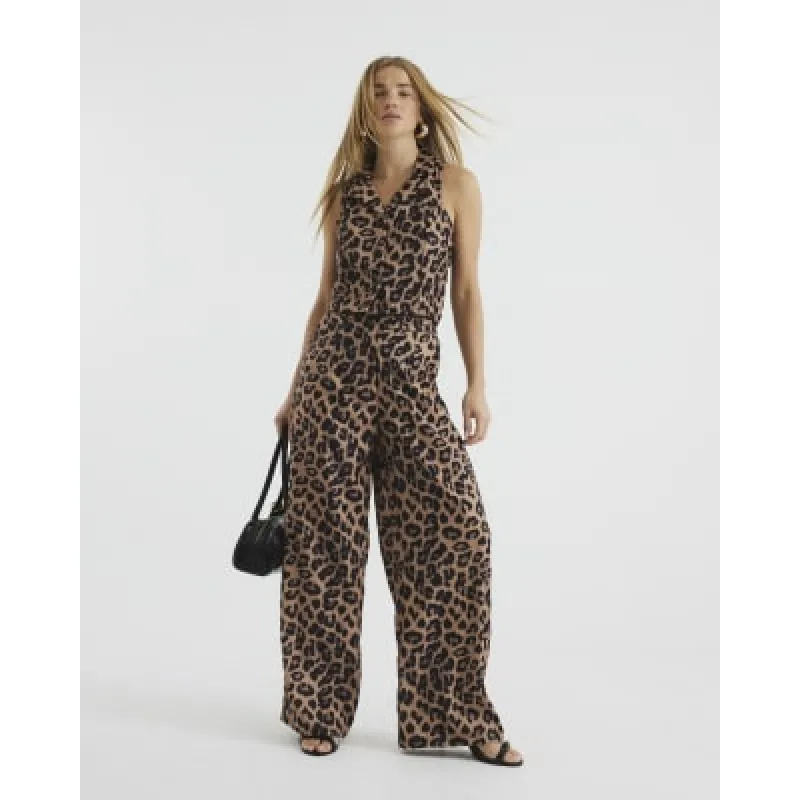 Brown Leopard Print Trouser sold by River Island