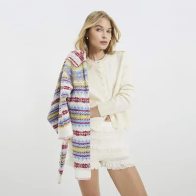 Cream Lace Shorts sold by River Island