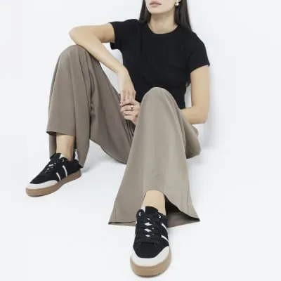 Black Lace Up Trainers sold by River Island