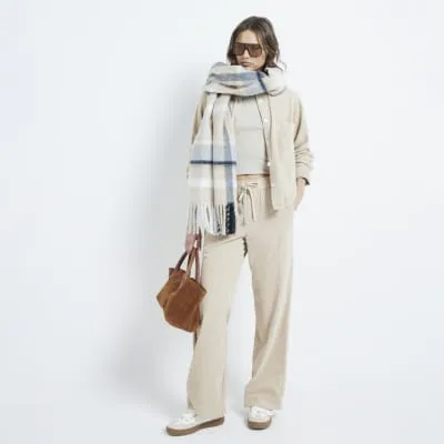 Beige Corduroy Pull On Trousers sold by River Island