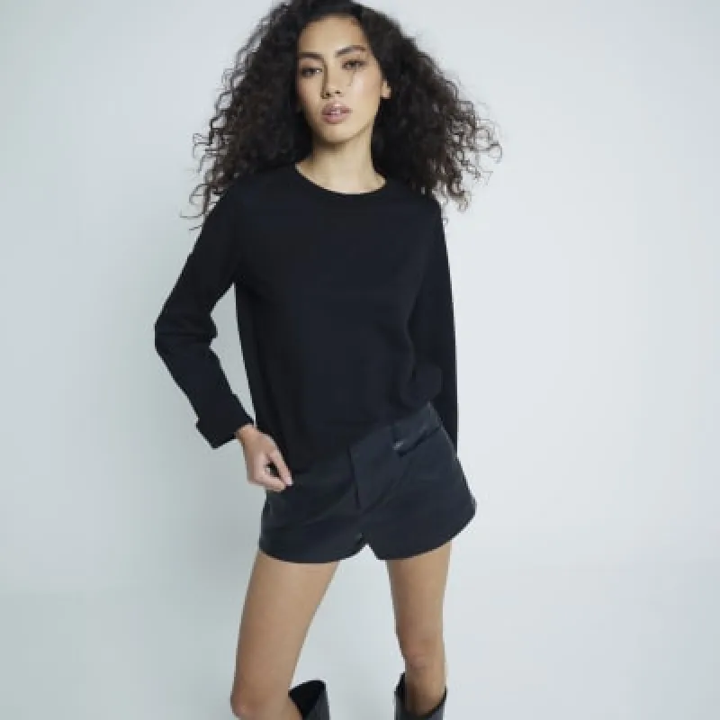 Black Long Sleeve T-Shirt sold by River Island
