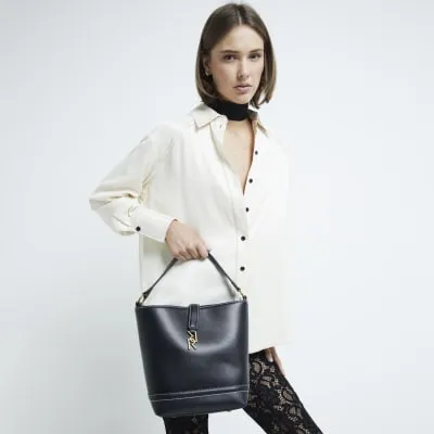 Black Bucket Bag and Purse Bundle sold by River Island