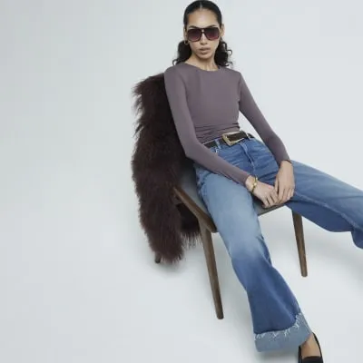 Grey Long Sleeved Top sold by River Island