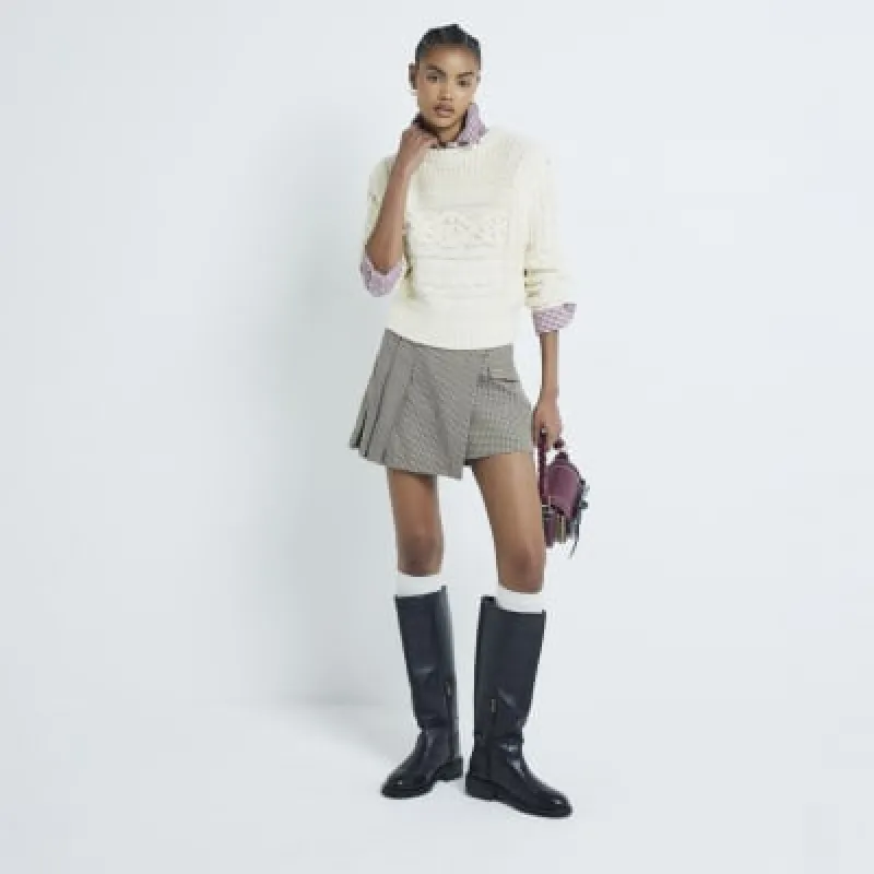Cream Cable Knit Jumper sold by River Island