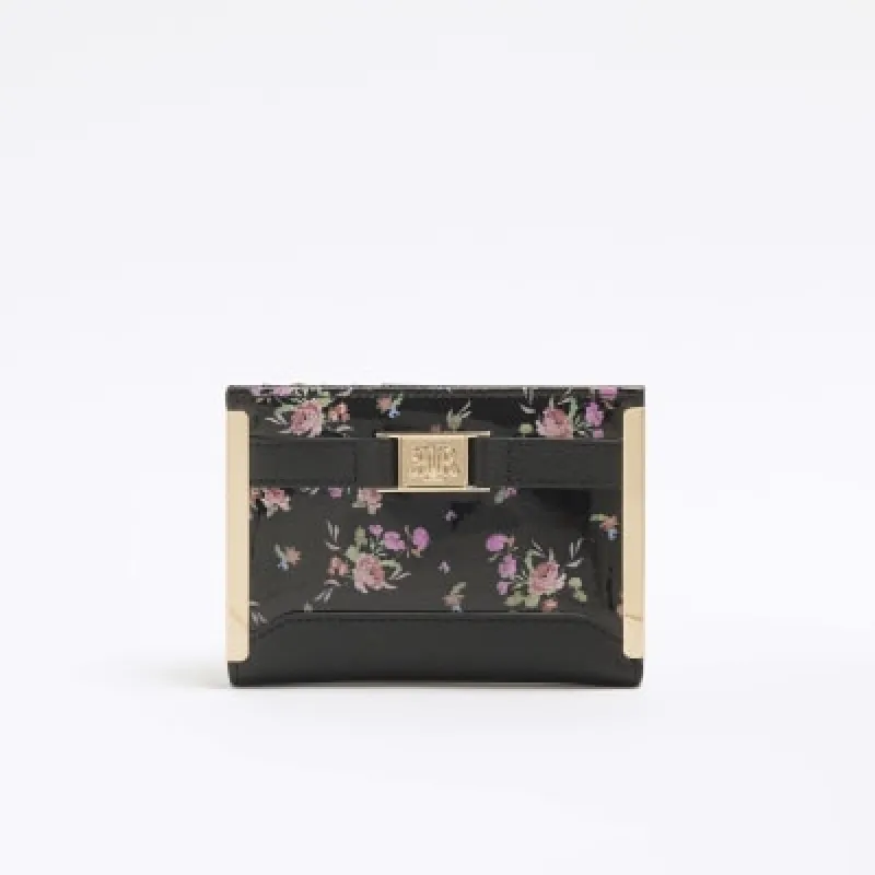 Black Floral Purse sold by River Island
