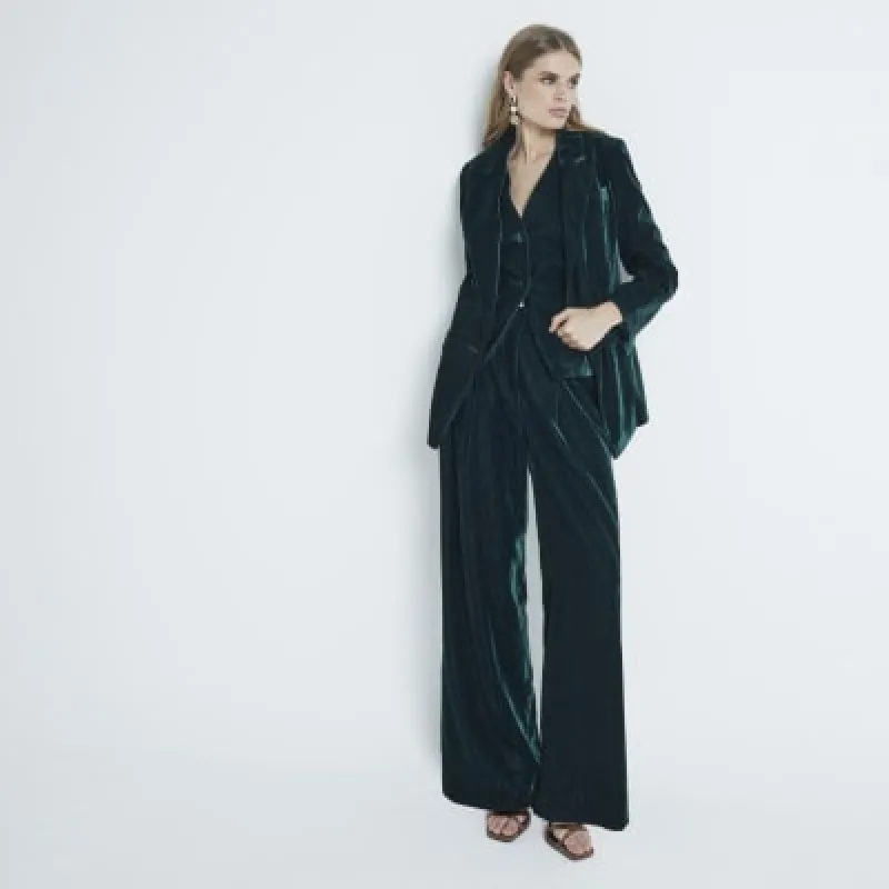 Green Velvet Blazer sold by River Island