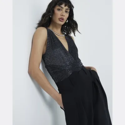 Brown Button Down Cami Top sold by River Island