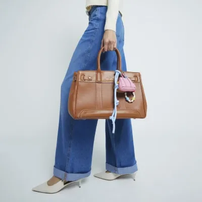 Brown Charmed Tote Bag sold by River Island