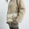 Cream Faux Fur Trim Shoulder Bag sold by River Island