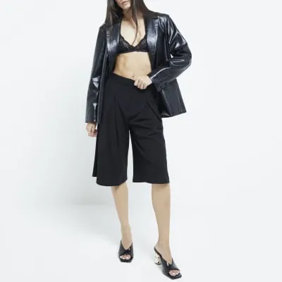 Black Feature Heeled Mules sold by River Island